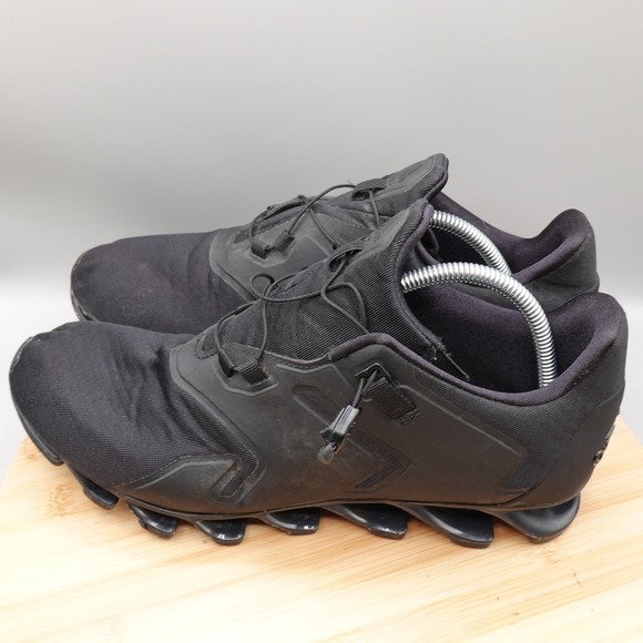 Adidas Shoes Mens 11 Springblade Black Athletic Running Performance B49640 Flaws